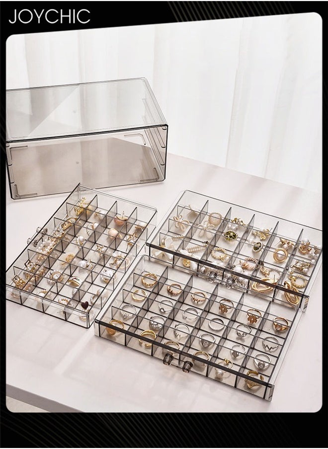 Joychic Multi-functional Jewelry Storage Boxes And Organizers for Women Girls Velvet Flannelette Earrings Rings Necklace Bracelets Jewelry Tray Storage Case  - Image 3