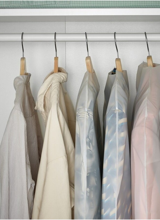 Lukadah - Clothes cover transparent , Clothing Dust Bag , Hanging Clothing Protectors Storage , Clothing Storage Cover , White . - Image 1