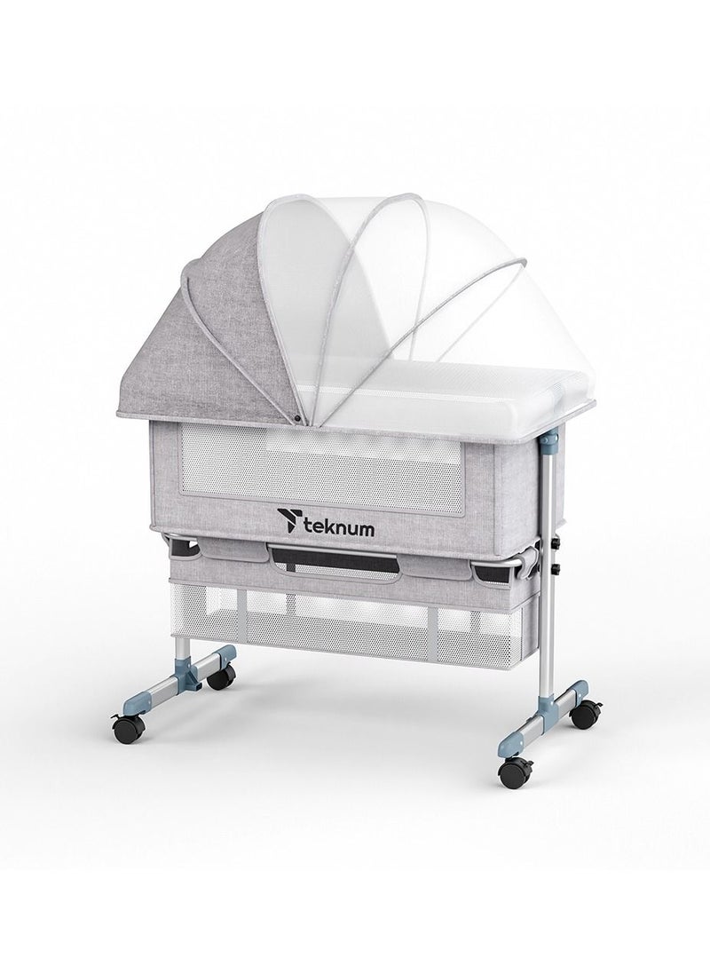 TEKNUM Teknum Bedside Crib - Grey  - Image 1
