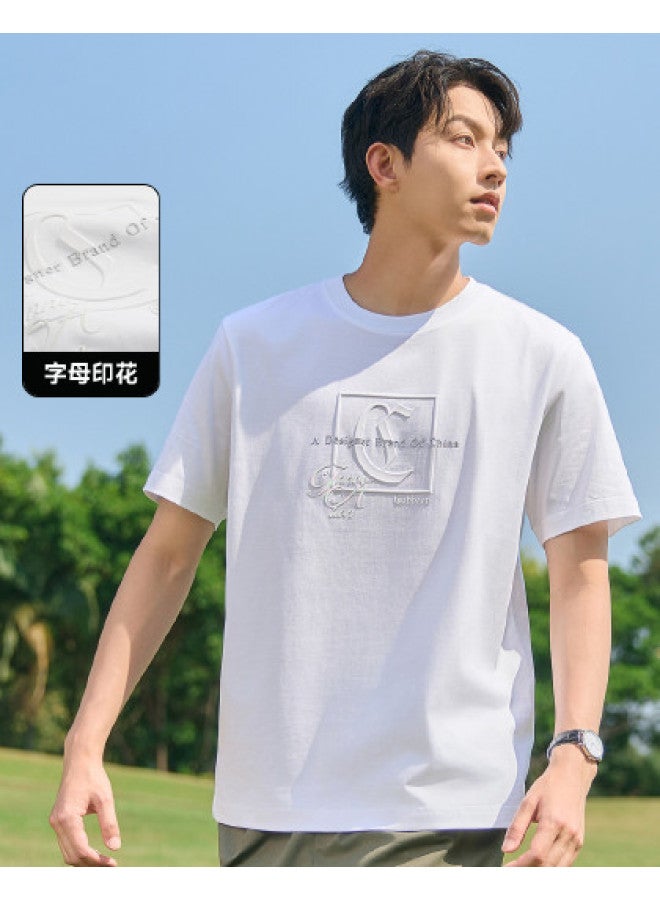 Cabbeen Short Sleeve Men's T-shirt Fashion Trend Summer Short Sleeve T-shirt Men's Clothing - Image 1