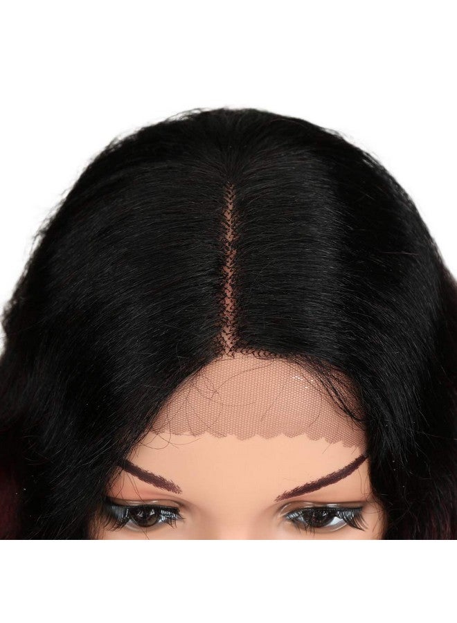 Joedir Lace Front Wigs 24" Long Wavy Synthetic Wigs For Black Women 130% Density Heat Resistant Synthetic Hair Wig(Natural Black) - Image 5