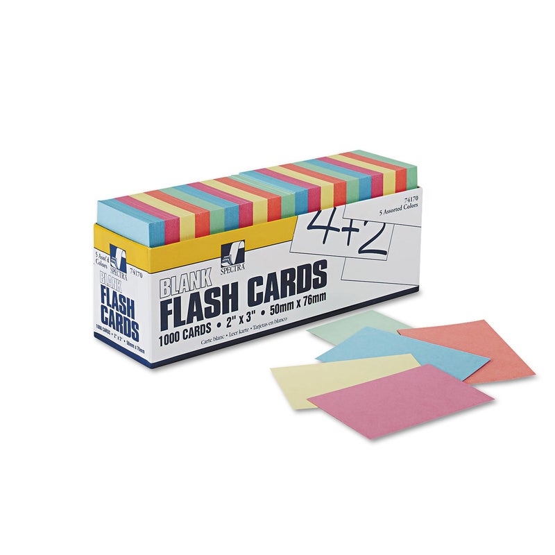School Specialty Blank Flash Card Dispenser Box Card Size 2 x 3 1000 cards - Image 2