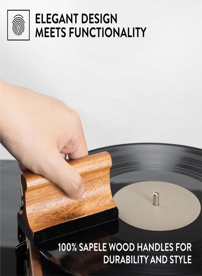 Big Fudge Vinyl Record Cleaning Kit - Collector's Edition - 100% Sapele Wood Vinyl Accessories - Velvet Vinyl Record Cleaner, Anti-Static Vinyl Brush, Stylus Brush and Vinyl Cleaner Solution w/Case - Image 4