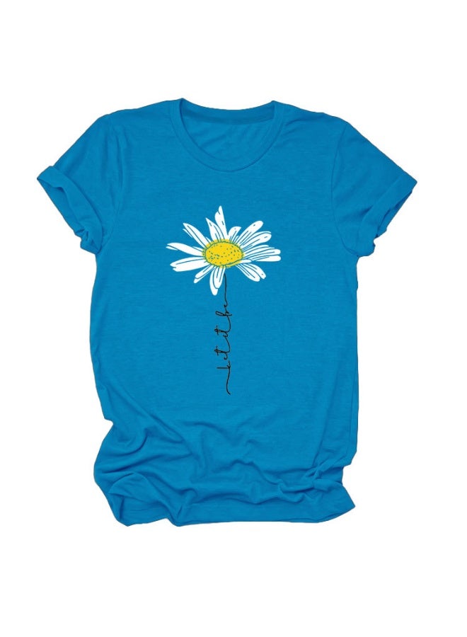 Women's Vintage Floral T Shirt Boho Wildflower Graphic Loose Tees Short Sleeve Casual Tops - Image 1