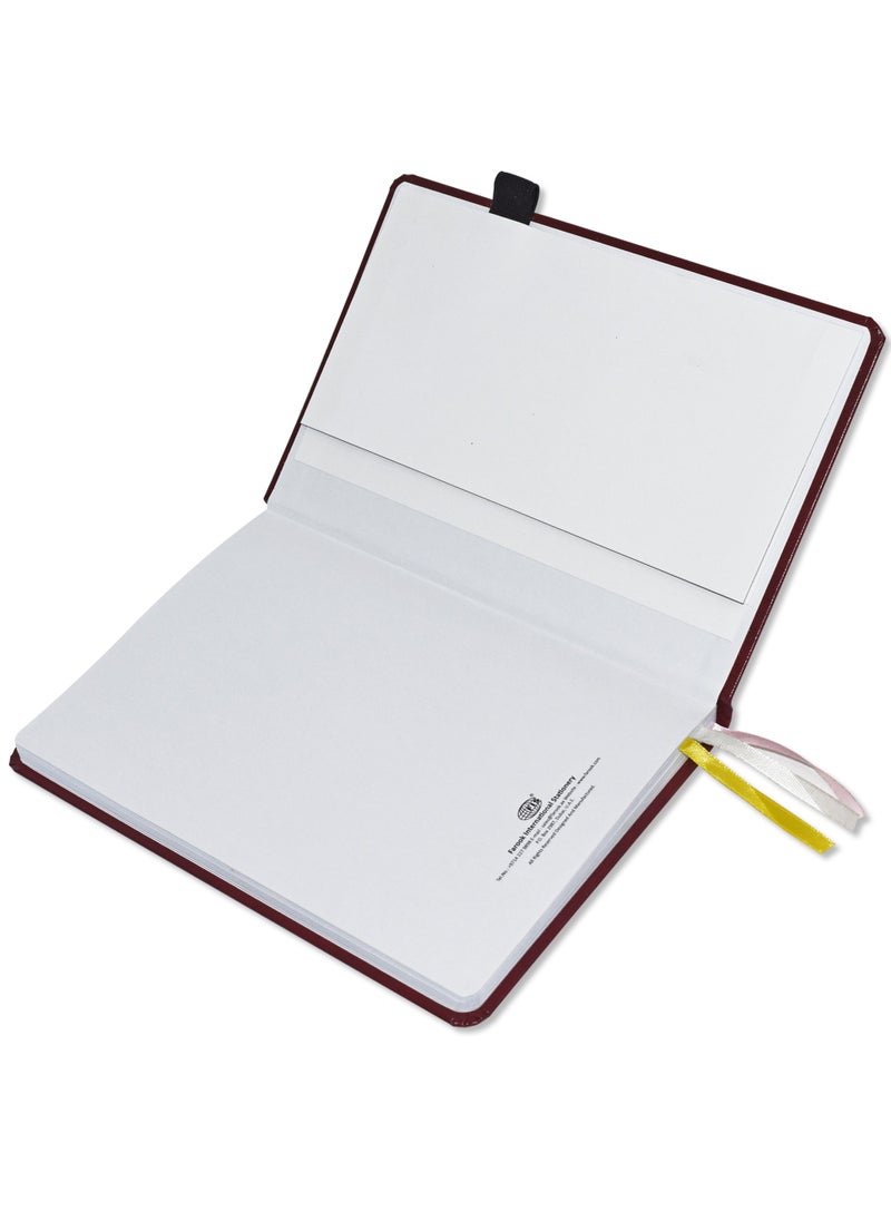 FIS FIS Budget Planner with Elastic Pen Loop German Bonded Leather, Size A5, White Paper, 100 GSM, 128 Pages, Hard Cover, Round Corners, Colour Maroon - FSORA5BPLANBLMR  - Image 3