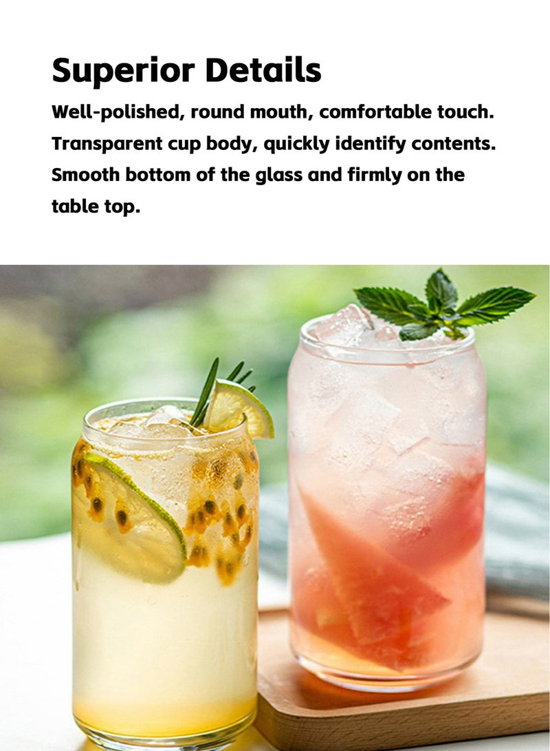 تيويا 6 قطع أكواب شرب عالية البورسليكات مع أغطية من الخيزران وقشات زجاجية، مقاومة للحرارة وآمنة للغسل في غسالة الأطباق، لتناول القهوة والشاي وعصير الكوكتيل والفطور (6 × 500 ملليتر) - Image 5