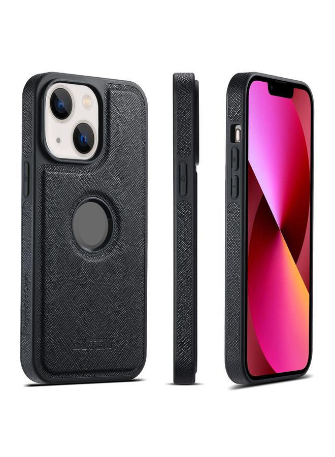 Suteni Case For iPhone 13 G1 Cross Texture MagSafe Phone Case - Image 1