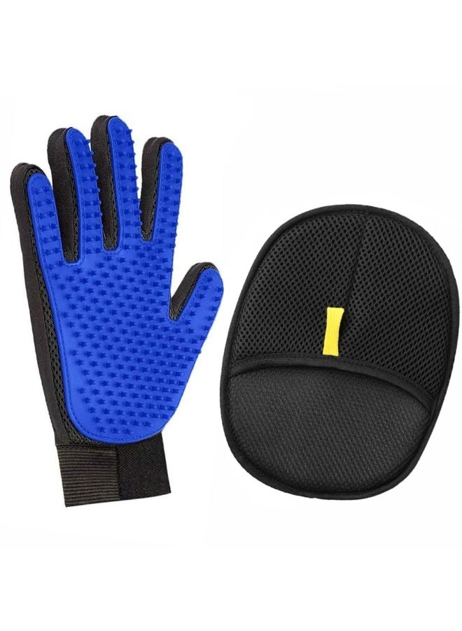 RAHAYM 2Pcs Pet Hair Removal Glove, New Upgrade Efficient Grooming Gloves for Pet Hair,Cat Grooming Gloves for Hair Removal,Versatile Reusable Electrostatic Pet Hair Remover Glove - Image 1