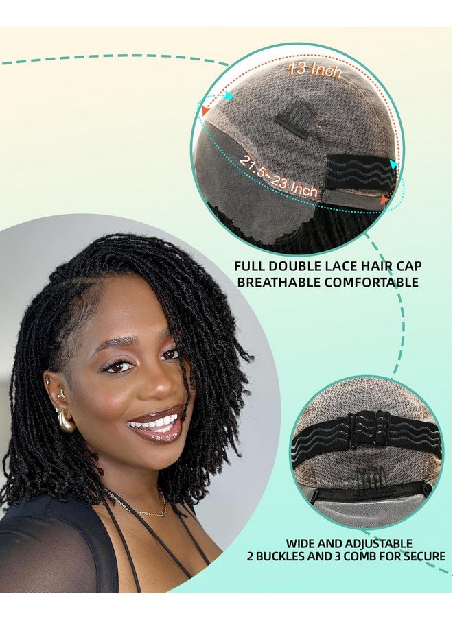 Lady Miranda - Full Lace Dreadlock Wig With Baby Hair Pre Plucked Knotless Square Part Faux Locs Wig Braided Wigs For Black Women Full Double Lace Wig Dreadlocks Crochet Hair For Black Women - Image 1