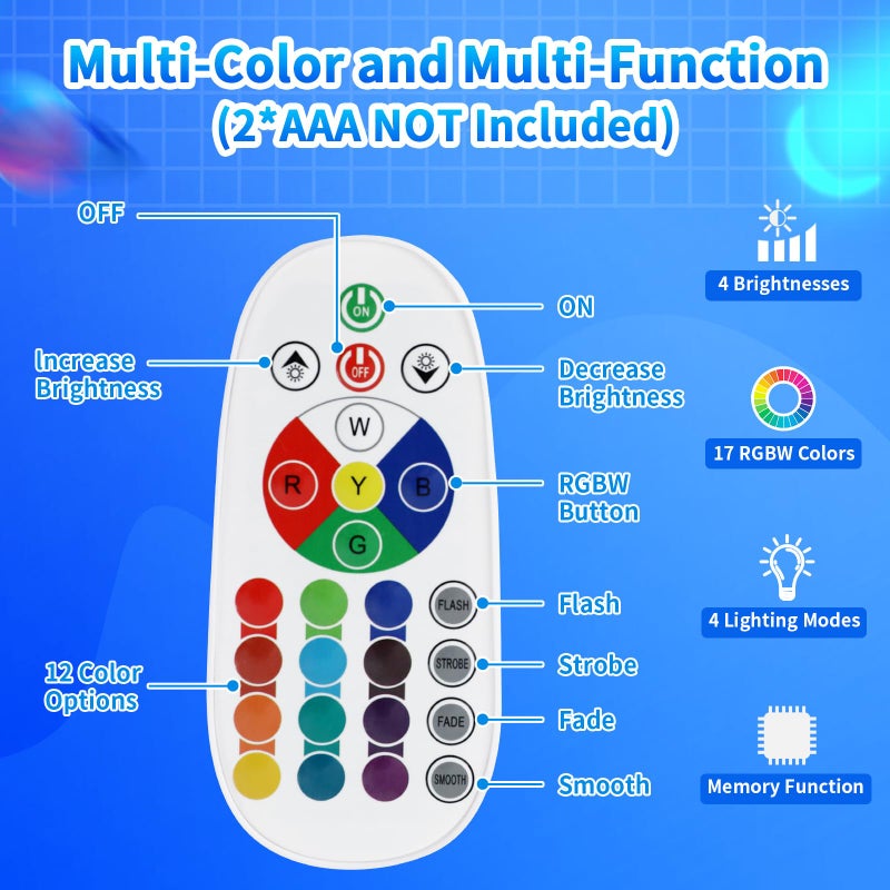Besight Liquid Motion Lamp with Remote, 17 Color Changing Night Light, 13.5 Inch RGB LED Table Lamp for Kids & Adults, Home Decor, Christmas, Party - Image 3