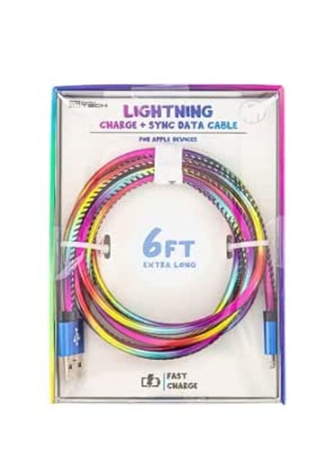 Simply Tech Lightning Charger And Sync Data Cable For Apple Devise, Purple Combo