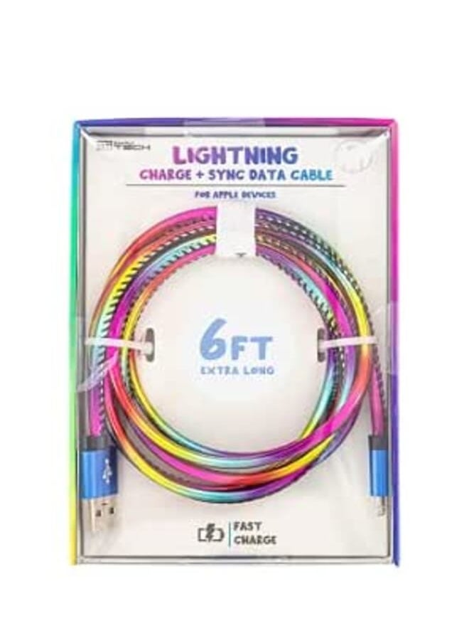 Generic - Simply Tech Lightning Charger And Sync Data Cable For Apple Devise, Purple Combo - Image 1