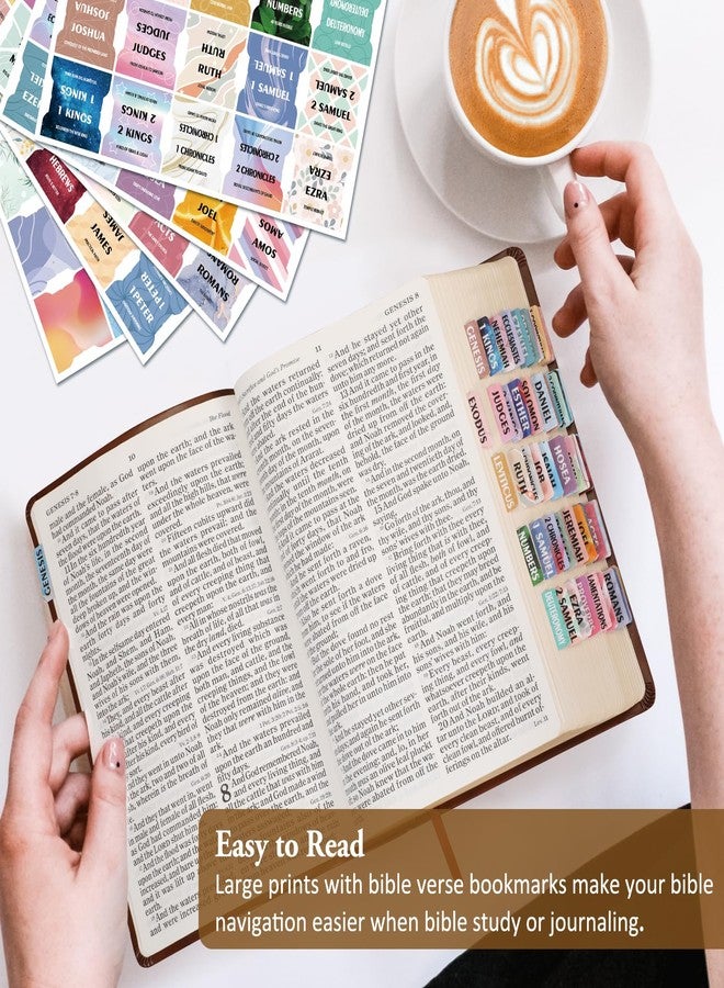 FINPAC Bible Index Tabs, Bible Old and New Testament Tabs, 75 Tabs Including 66 Named & 9 Blank Tabs, Laminated Bible Chapter Tabs for Women Men Book Study Journaling, Marble - Image 4