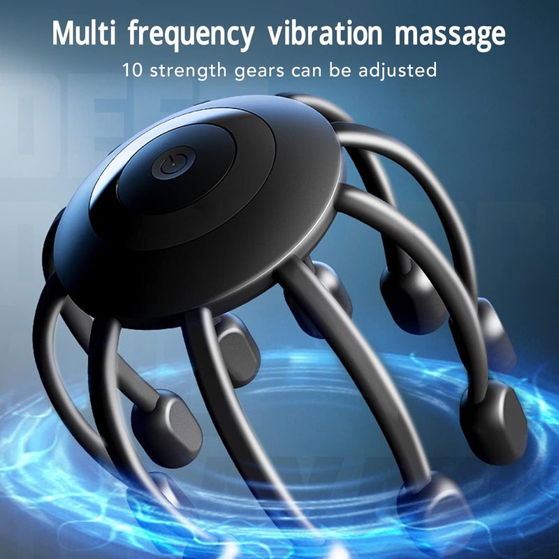 klarako Electric Scalp Massager with 5 Modes 10 Gears 360 Degree Head Massager Cordless Portable Head Scratcher Massager for Stress Relax - Image 5