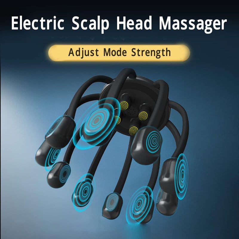 klarako Electric Scalp Massager with 5 Modes 10 Gears 360 Degree Head Massager Cordless Portable Head Scratcher Massager for Stress Relax - Image 3