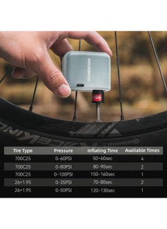 ROCKBROS Mini Electric Tire Pump Portable Bike Pump 100PSI Bike Tire Inflator 300mAh Air Pump with Presta and Schrader Valve Aluminium Bicycle Pumps for MTB Road Mountain Bikes - pzsku/Z2F5748A8B8418B6D5F23Z/45/_/1732282827/b20bd36d-88c9-45ef-9aa2-5fbcfa163513