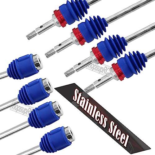 hopsupRC Upgrades Part for 1/10 E-Revo/E-Maxx/T-Maxx/Revo,45# Steel Drive Shaft CVD Front Rear Axles & Aluminum 17mm Wheel Nut & Wheel Hex Hops Up,Navy Blue - Image 5