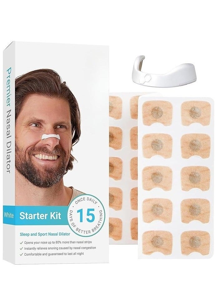 Pack of 15 Nasal Strips, Nasal Strip for Breathing, Magnetic Anti Snoring Nose Strips, Safe and Effective, Better Breathing, Anti Snoring Nose Strips - Image 2