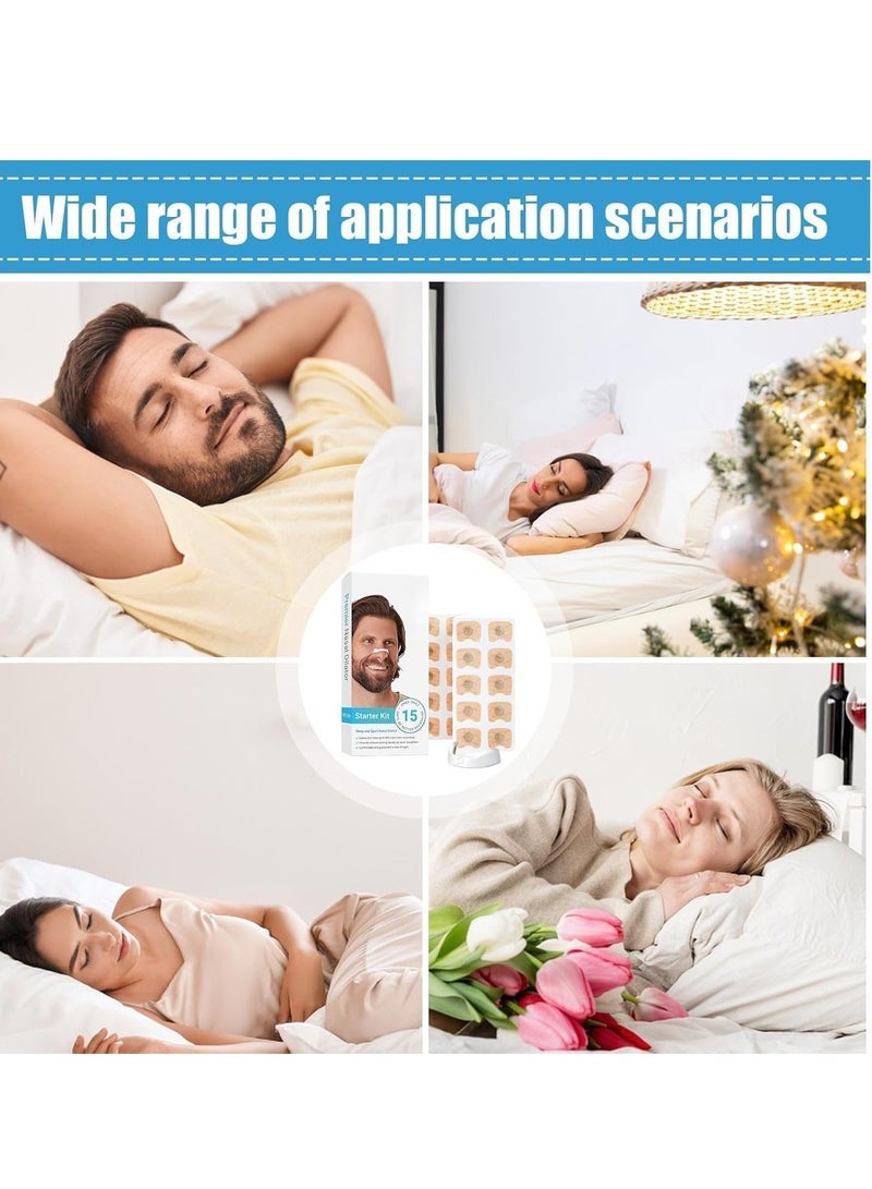 Pack of 15 Nasal Strips, Nasal Strip for Breathing, Magnetic Anti Snoring Nose Strips, Safe and Effective, Better Breathing, Anti Snoring Nose Strips - Image 5