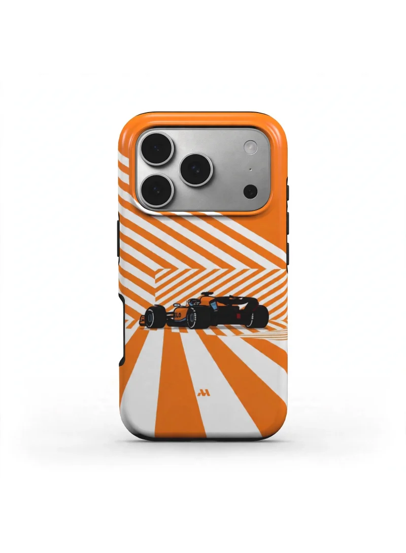 Mobcos iPhone 18 Pro Racing Run Premium Case Compatible with Hybrid Dual-Layer Hard Shell + Silicone Protection - Scratch-Resistant Shockproof Mobile Cover