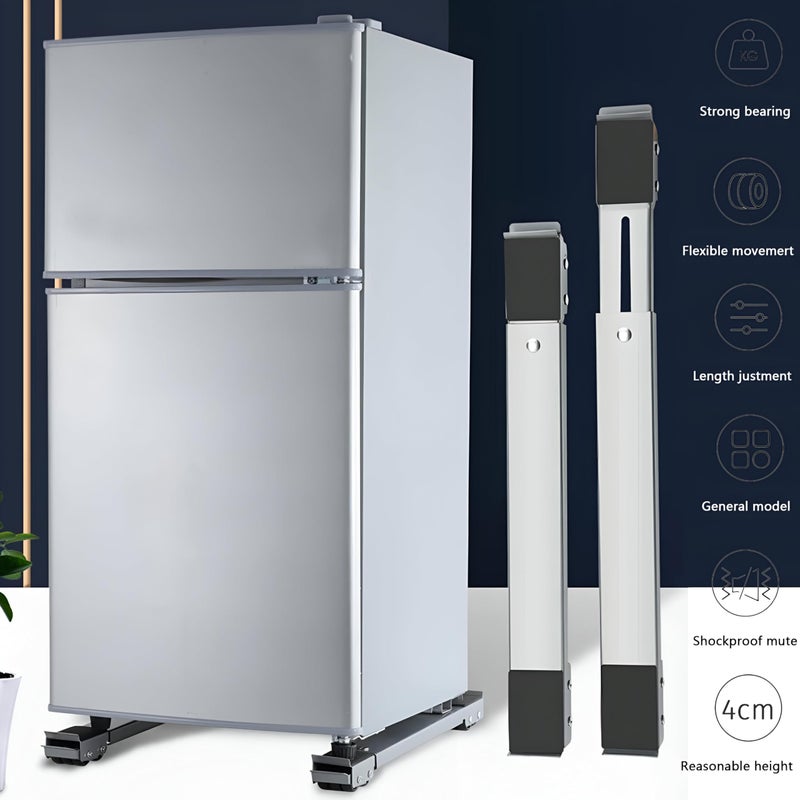 Electric Appliance Stand, Furniture Mover, Washing Machine Base, Heavy Duty Expandable Rolling Pulley, Multifunctional Washing Machine Dryer Refrigerator Stand, Pack of 2 - Image 4