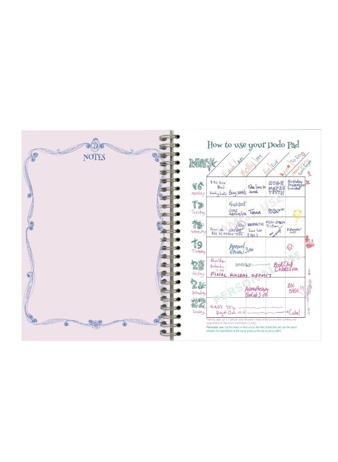 The Dodo Pad A5 Diary 2025 - Calendar Year Week to View Diary: A Diary-Organiser-Planner Book with space for up to 5 people/appointments/activities. UK made, sustainable, plastic free - Image 4