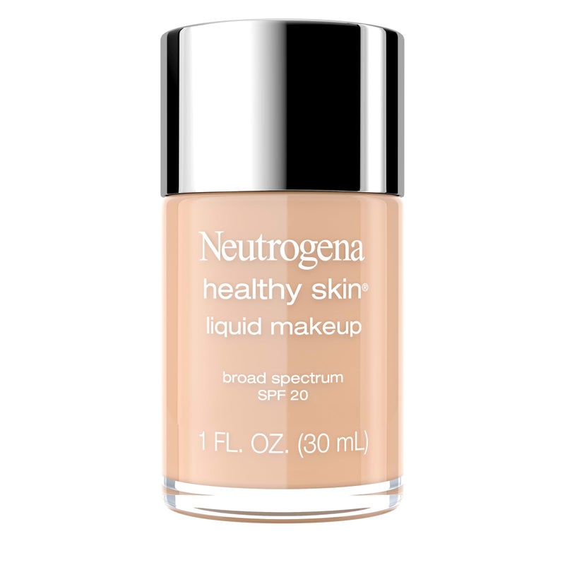 Neutrogena Healthy Skin Liquid Foundation Makeup with Broad Spectrum SPF 20 Sunscreen, Lightweight, Medium Coverage Makeup with Sunscreen and Pro-Vitamin B5, Caramel 105, 1 fl. oz - Image 1