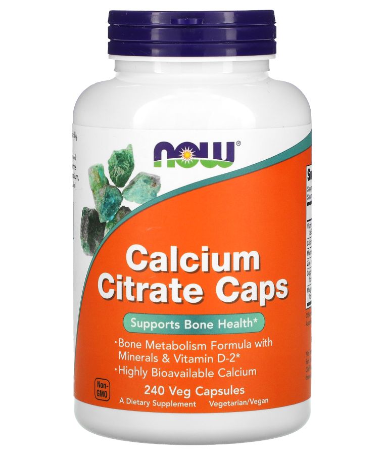 now Calcium Citrate Caps 240 Veg Capsules