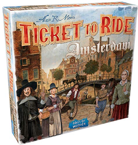 Days of Wonder Asmodee Ticket to Ride Amsterdam Board Game Train RouteBuilding Strategy Game Fun Family Game for Kids Adults Ages 8 24 Players 1015 Minute Playtime - Image 1