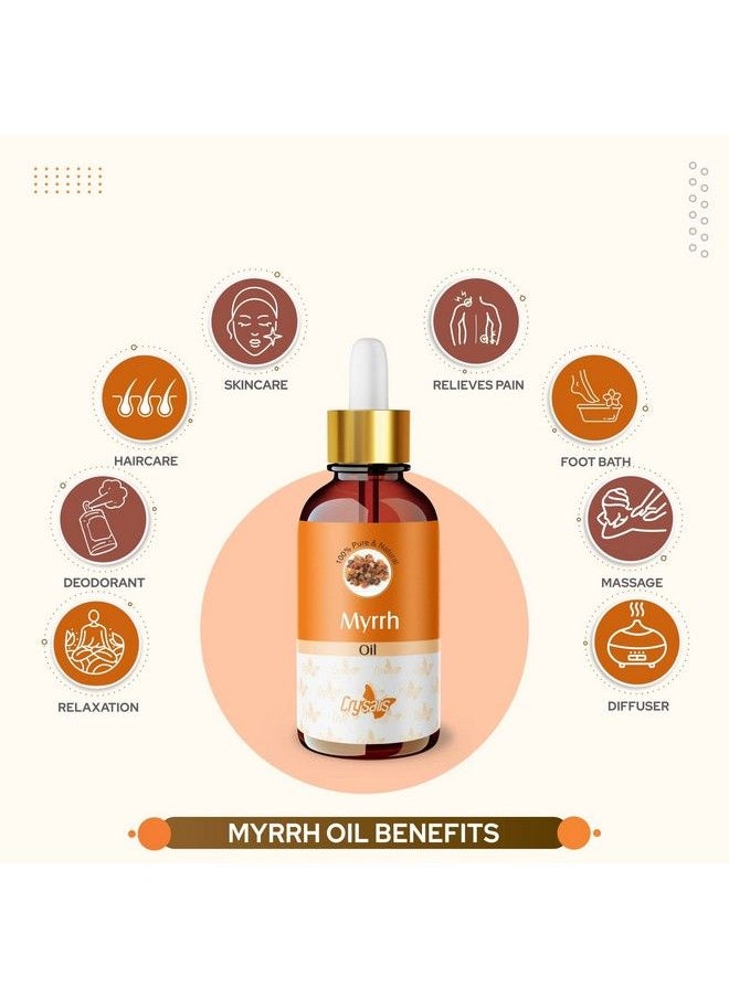 CRYSALIS Myrrh Oil (Commiphora Myrrha) ;100% Pure & Natural Undiluted Essential Oil Organic Standard; For Skin Care Hair Nourish & Hydrate Aromatherapy Massage 30Ml  - Image 4