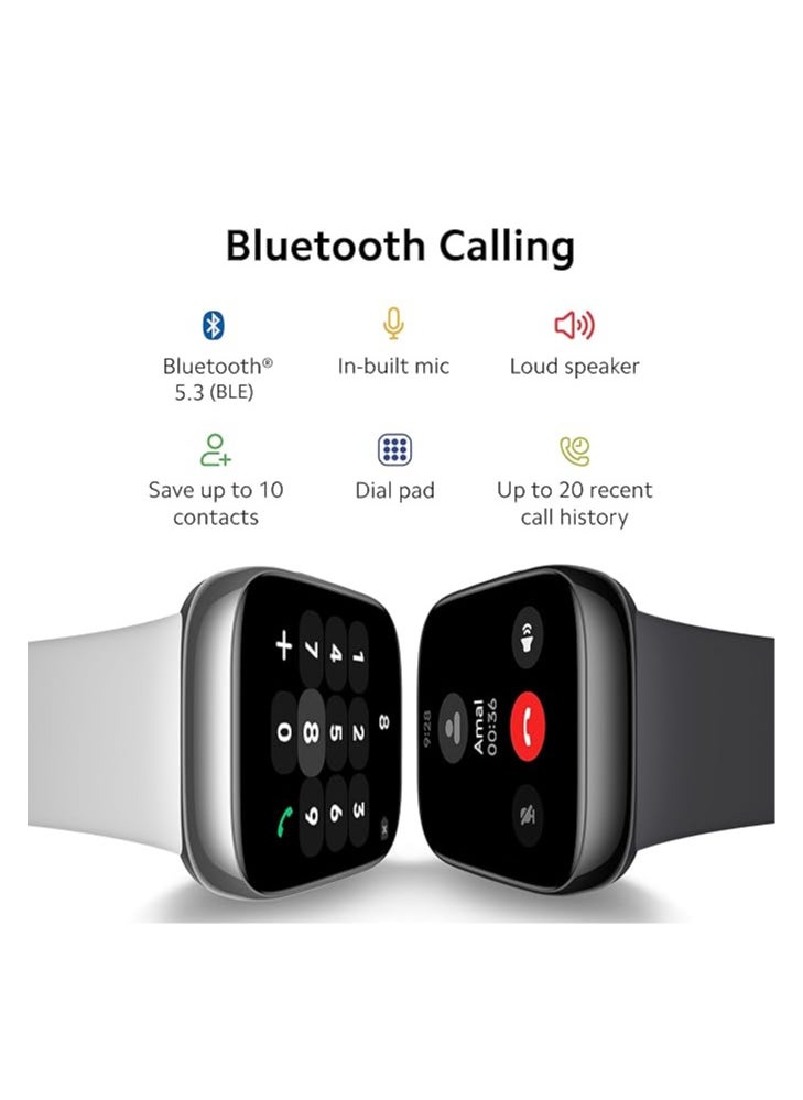Redmi Watch 3 Active BT Calling 1.83" Screen, Premium Metallic Finish, 200+ Watch Faces,12 Days of Battery Life, 5ATM Rating,100+ Sports Modes,SpO2,Heart Rate and Period Cycle Monitoring Blac