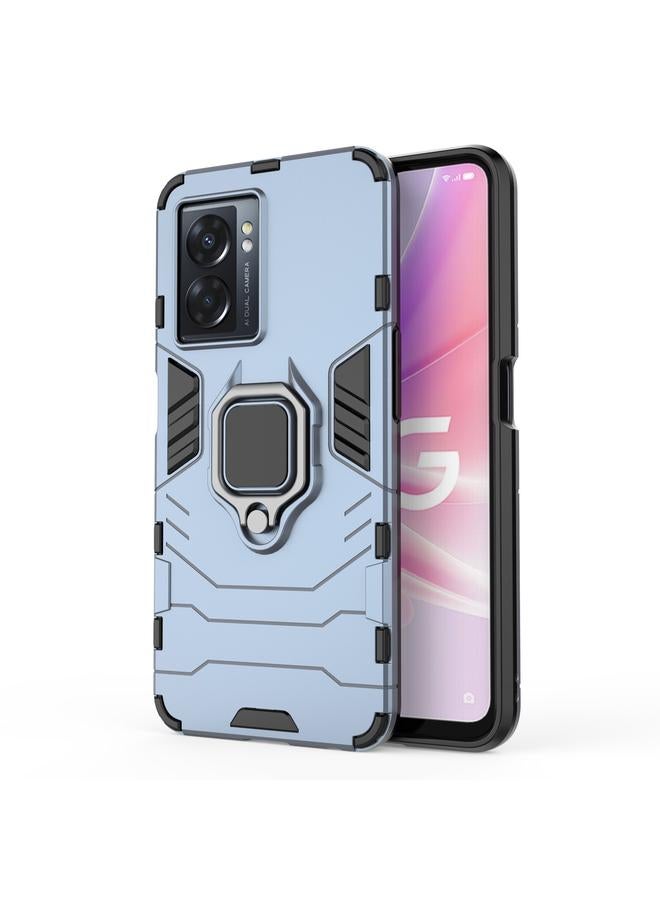S-TOP Case For OPPO A57 5G Magnetic Ring Holder PC + TPU Phone Case - Image 1