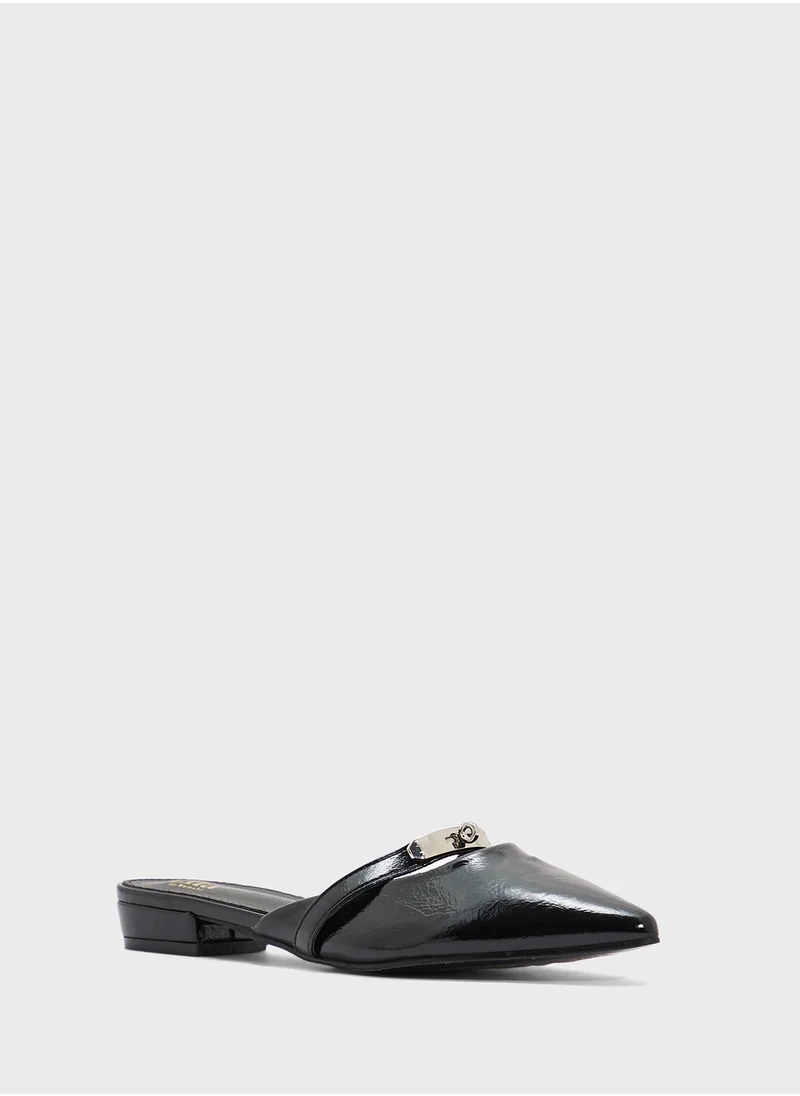 ELLA Pointed Slip On Flat Mule