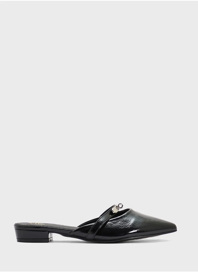 ELLA Pointed Slip On Flat Mule