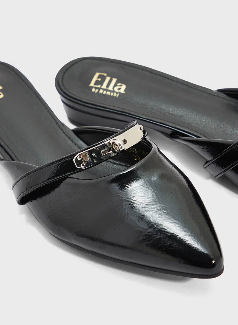 ELLA Pointed Slip On Flat Mule