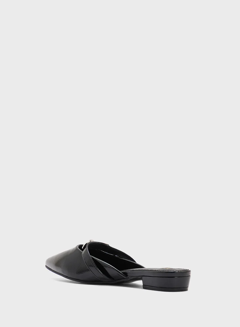 ELLA Pointed Slip On Flat Mule