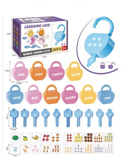 General Early education pairing numbers and letters lock picking game keys fine motor children training baby educational toys  - Image 4