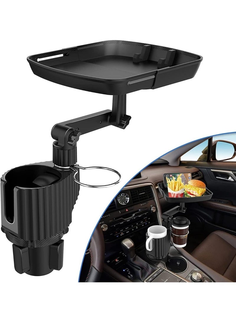ChicAbode حامل كأس مشروبات السيارة, حامل السيارة توسع علبة, جدول علبة الأغذية السيارة القابلة للفصل, طاولة علبة السيارة القابلة للتعديل, طاولة علبة السيارة القابلة للتعديل مع السطح, طاولة الطعام السيارة القابلة للتعديل, معظم السيارات - Image 1