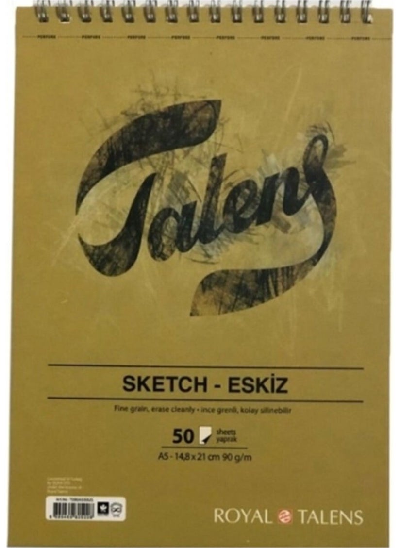 Talens A5 Spiral 50 Page Sketchbook 