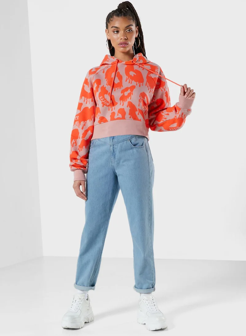 nicce london Mime Cropped Hoodie
