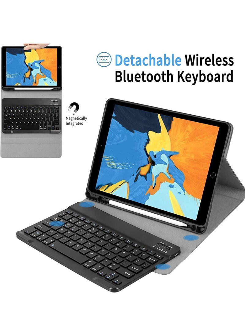 Rock Pow - Keyboard Case for Samsung Galaxy Tab A9 8.7 Inch 2023 Model (SM-X110/X115/X117) Slim Lightweight Stand Cover with Magnetically Detachable Wireless Bluetooth Keyboard - Image 1