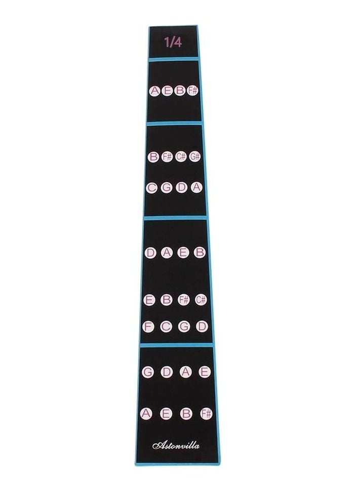 null - Mike Music Violin Finger Guide Set - Fingerboard Sticker guide Label Finger Chart For 1/4 Size Violin(1/4, Black) - Image 1