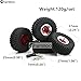 Chanmoo 10 Beadlock Wheels and Tires 124 118 RC Mud Slingers Grappler Tyres for 124 118 RC Scale Rock Crawler Car SCX24 FMS FCX24 TRX4M Axial AX24 90081 Gladiator Bronco C10 4PCS Black - Image 4