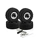 Chanmoo 10 Beadlock Wheels and Tires 124 118 RC Mud Slingers Grappler Tyres for 124 118 RC Scale Rock Crawler Car SCX24 FMS FCX24 TRX4M Axial AX24 90081 Gladiator Bronco C10 4PCS Black - Image 3