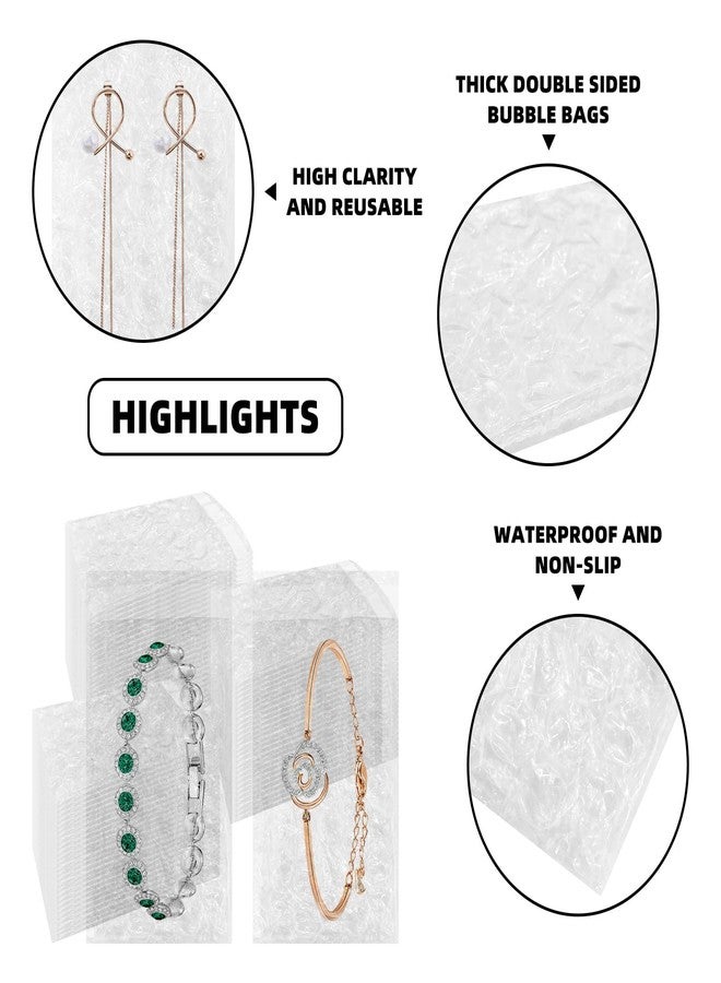 DEELEDM 100Pcs Small Bubble Wrap Pouches 2.36" x 3.15" Self Seal Mini Bubble Cushion Bags, Double Wall Bubble Pouch Bag Protective Wrap Shockproof Foam Bags for Badge Storage Shipping Packaging - Image 4
