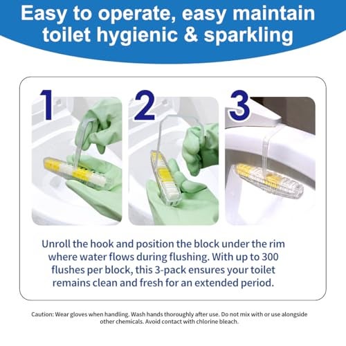 Astonish Foam & Fresh Lemon Splash Toilet Rim Blocks – 3-Pack | 6 Power Actions: Limescale Prevention, Odour Control, Rich Foam | Up to 300 Flushes per Block | Vegan & Cruelty-Free | UK Made - Image 5