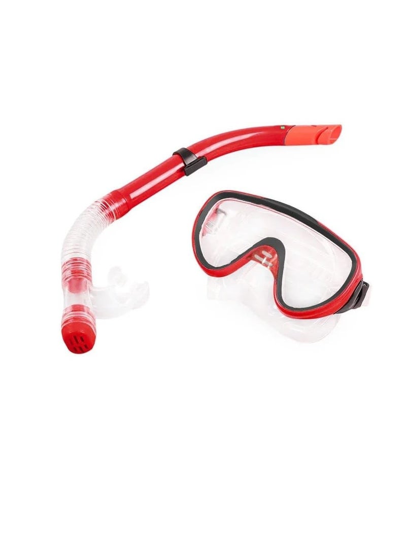 Generic Snorkel Set Adults,Dry Snorkeling Set Men Women Anti-Fog Snorkel Mask Impact Resistant Panoramic Tempered Glass Easy Breathing and Professional Snorkeling Gear for Youth Adults  - Image 1