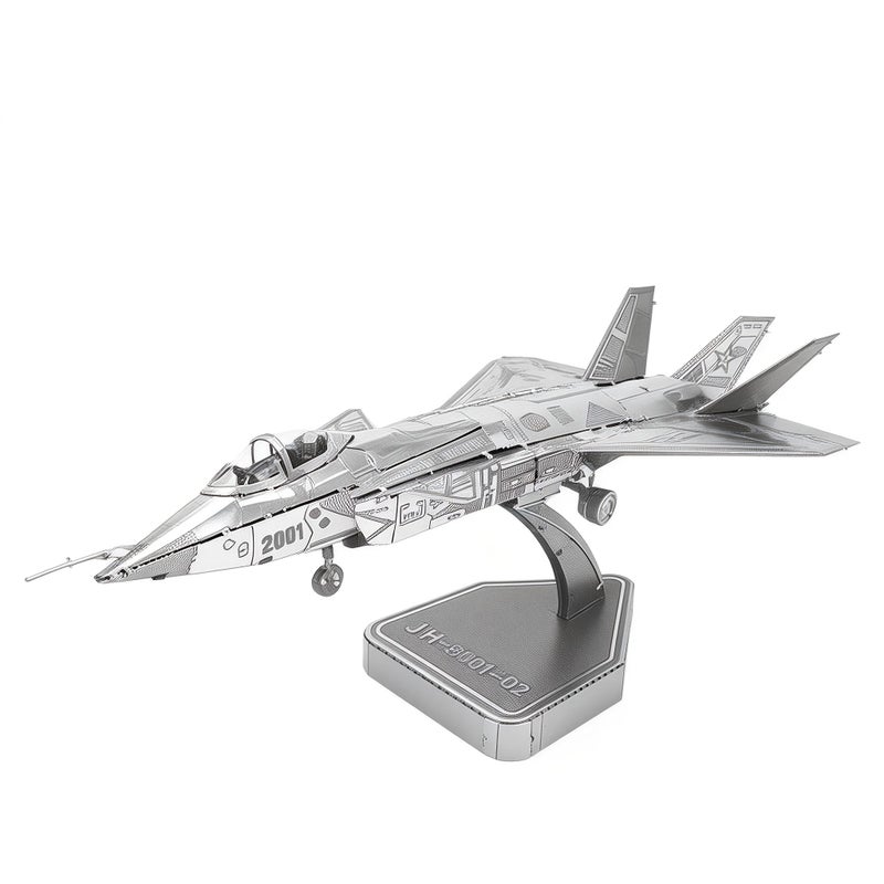 A3D Metal Jigsaw Puzzle Glue Free DIY Assembly Aircraft Model J20 Creative Desktop Home Decor Ornament Fun Challenging Craft Hobby Gift - Image 4
