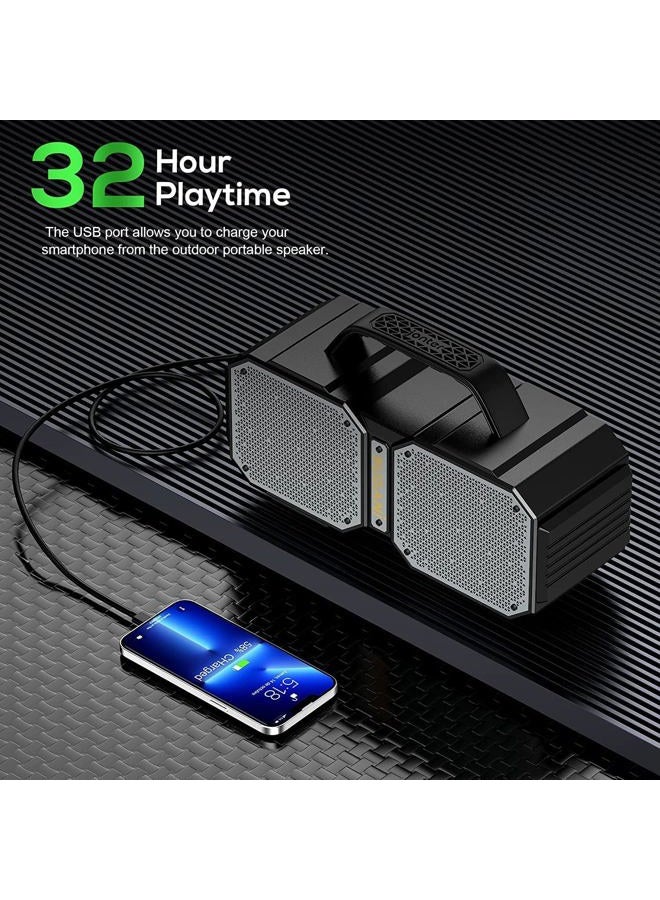 BUGANI Shock Bluetooth Speaker, Portable Bluetooth 5.3, Waterproof, 60W Super Power, Outdoor Speaker, Black(New Model) - Image 5