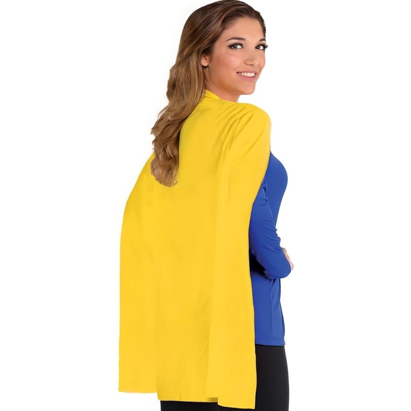 Amscan Yellow Cape Costume for Kids and Adults  One Size Fits Most 1 Count  Great For Party DressUp  Superhero  Halloween Capes